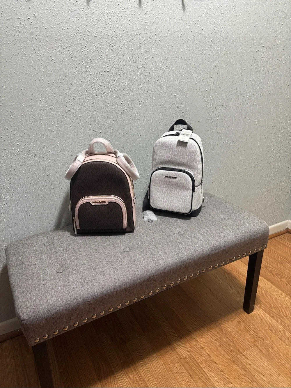 MK bags white and black , pink and brown